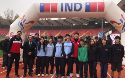 Participamos en la inauguración de la nueva pista atlética del Estadio Fiscal de Talca